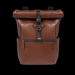 Zaino in pelle uomo con apertura roll-top-The Bridge New