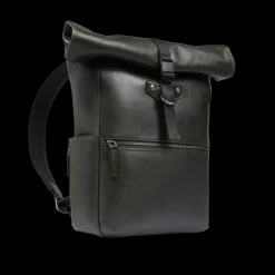 Zaino in pelle uomo con apertura roll-top-The Bridge Discount