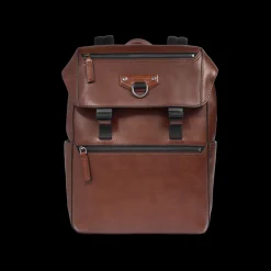 Zaino in pelle uomo con patta-The Bridge Discount