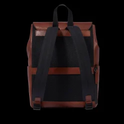 Zaino in pelle uomo con patta frontale-The Bridge