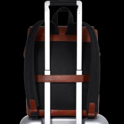 Zaino in pelle uomo con patta frontale-The Bridge