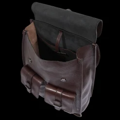 Zaino in pelle uomo con tasche frontali-The Bridge Clearance