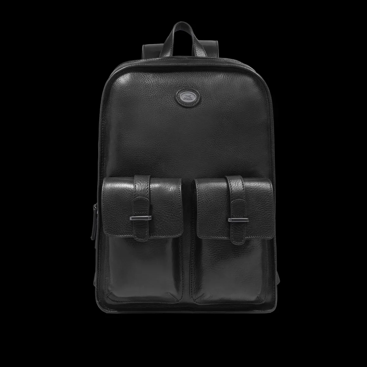 Zaino in pelle uomo una zip e tasche frontali-The Bridge Sale