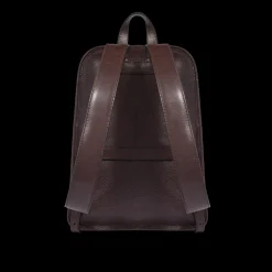 Zaino in pelle uomo una zip e tasche frontali-The Bridge Online