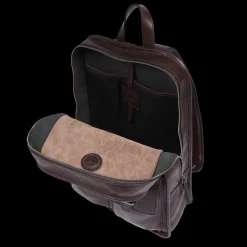 Zaino in pelle uomo una zip e tasche frontali-The Bridge Online