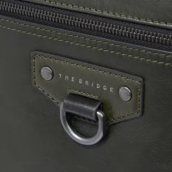 Zaino uomo in pelle una zip e tasca frontale-The Bridge Sale