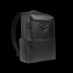 Zaino uomo in pelle una zip e tasca frontale-The Bridge Discount
