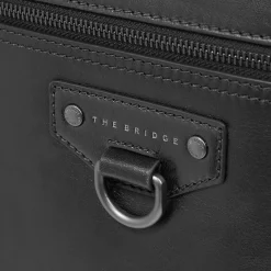 Zaino uomo in pelle una zip e tasca frontale-The Bridge Discount